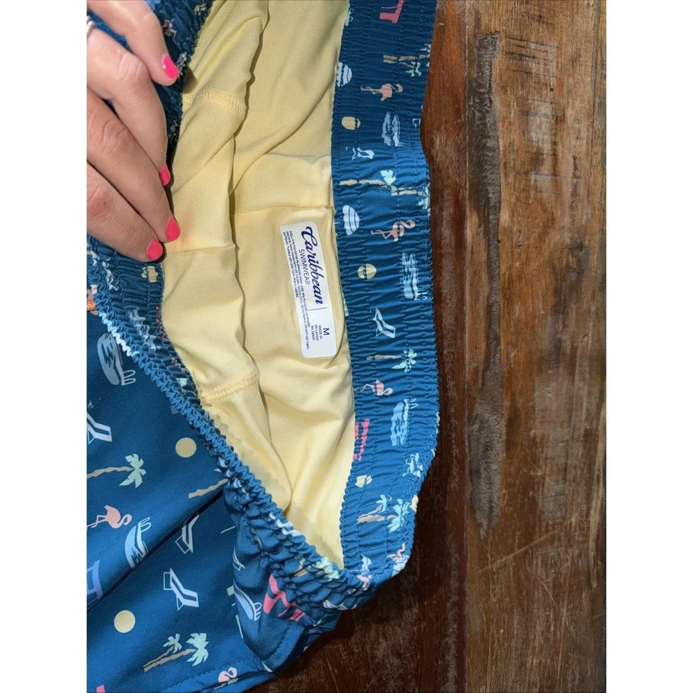 Mens NWOT Medium Caribbean Swimwear  Lined